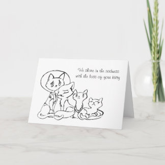 Pet Cat Sympathy Card with Poem (Female Cat)