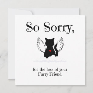 Pet Cat Sympathy Note Card