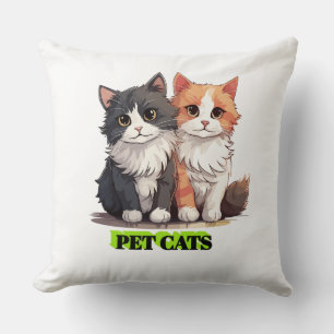 PET CAT THROW PILLOW