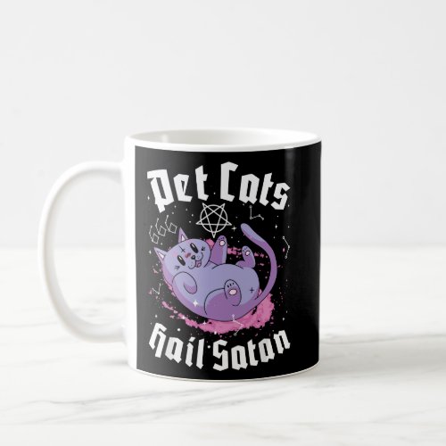Pet Cats Hail Satan Kawaii Satanic Cat Astrology W Coffee Mug