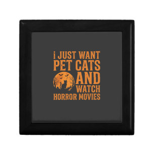 Pet Cats Horror Movies Halloween Design_1 Gift Box