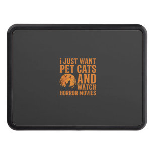 Pet Cats Horror Movies Halloween Design_1 Hitch Cover
