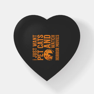 Pet Cats Horror Movies Halloween Design_1 Paperweight