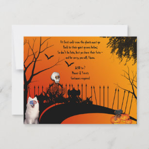 Pet Cemetery Beckons Halloween Invitation