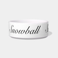 Pet Ceramic Bowl with Custom Name for Cat or Dog