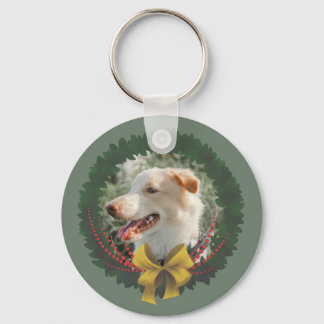 Pet Christmas Crown Ornament Keychain