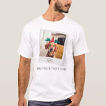 Pet Christmas Holiday Photo Personalized T-Shirt<br><div class="desc">Cute Pet Dog Custom Christmas Holiday photo you can easily add your pet's photo and name by clicking the "Personalize" button.</div>