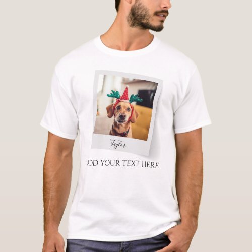 Pet Christmas Holiday Photo Personalized T_Shirt