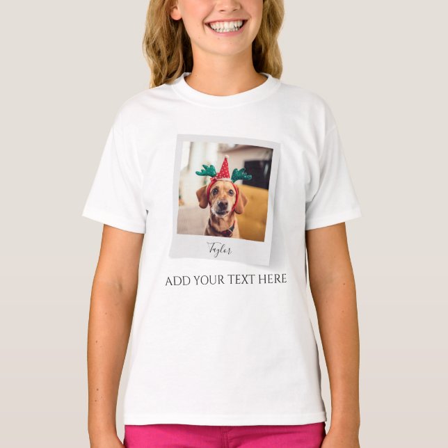 Pet Christmas Holiday Photo Personalized T-Shirt (Front)