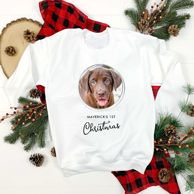 Pet Christmas Personalized Dog Photo Holiday Sweatshirt (Creator Uploaded)
