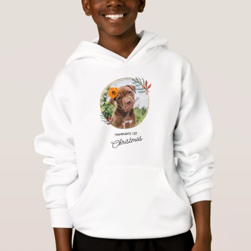Pet Christmas Personalized Dog Photo Hoodie