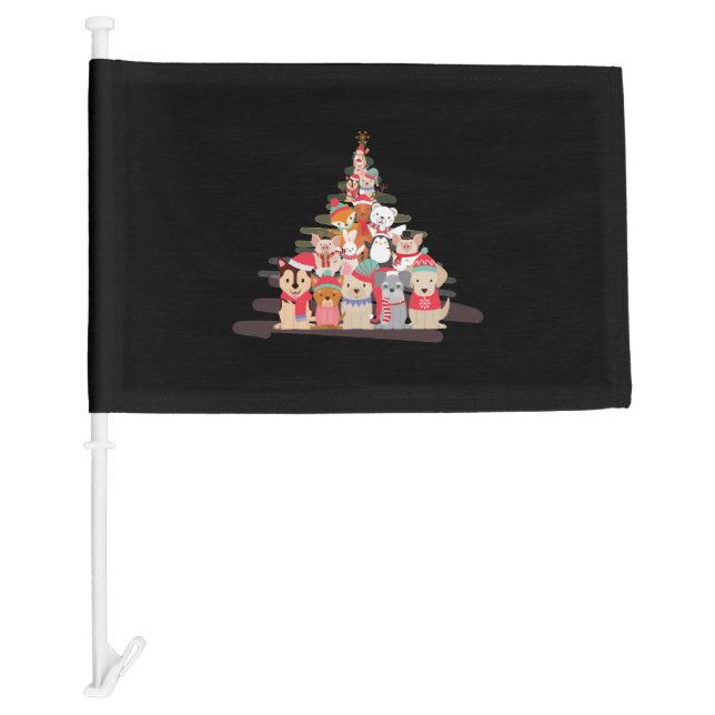 Pet Christmas Tree Car Flag (Front)