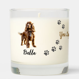 Pet Cocker Spaniel ''You Light'' Brown Personalize Scented Candle