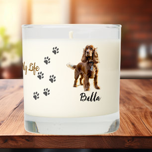 Pet Cocker Spaniel ''You Light'' Brown Personalize Scented Candle