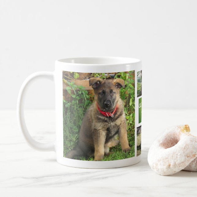 Pet Collage Photo Mug (Grass) (With Donut)