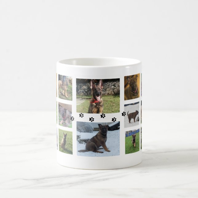 Pet Collage Photo Mug (Round) (Center)