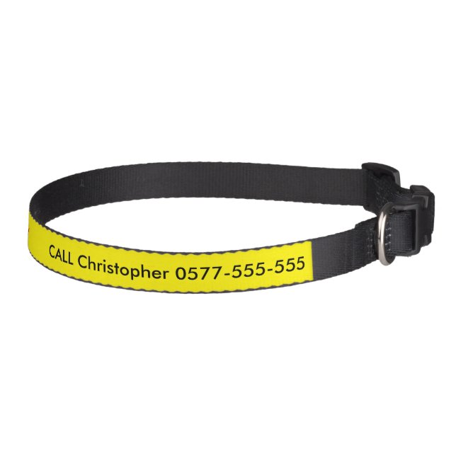 Pet Collar ID Name International Number Yellow (Right)