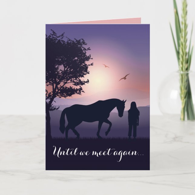 Pet Condolence Horse Loss Personalized Sympathy Card (Front)