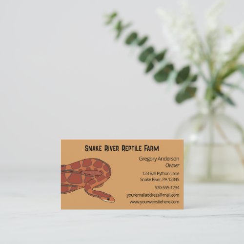 Pet Corn Snake Reptile Breeder Business Card