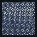 Pet - Cream Paw Prints on Navy Blue Bandana<br><div class="desc">Large and small paw prints in cream on a navy blue background.</div>
