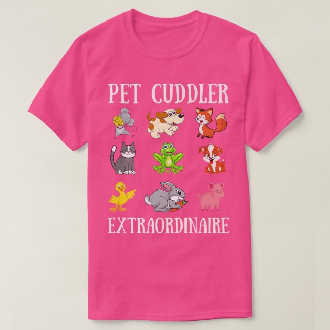 Pet Cuddler Shirt - Mouse Dog Fox Frog Cat Rabbit  (Design Front)