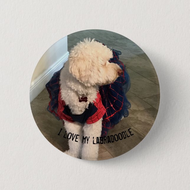 Pet Customize Photo & Quote Button (Front)