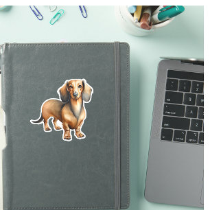 Pet Dachshund Brown Sticker