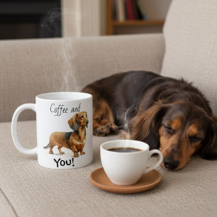 Pet Dachshund BROWNS Cofffee Personalize Coffee Mug