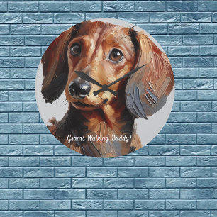 Pet Dachshund Personalize Wall Clock
