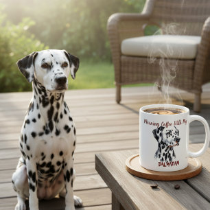 Pet Dalmatian Black on White Personalize Coffee Mug