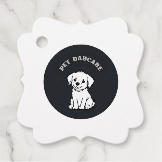 pet daycare logo favor tags