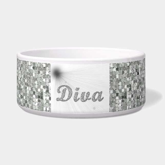 Pet DIVA Dog or Cat bowl Dish (Front)