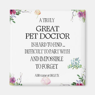 Pet doctor veterinarian Thank you Appreciation Magnet