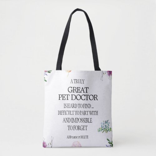 Pet doctor veterinarian Thank you Appreciation Tote Bag
