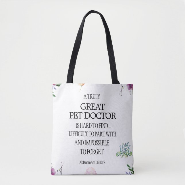Pet doctor veterinarian Thank you Appreciation Tote Bag (Front)