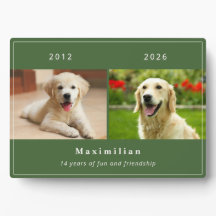 Pet Dog 2-Photo Custom Name Memorial