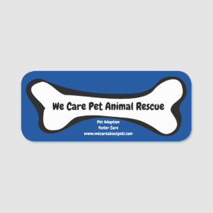 Pet Dog Animal Rescue Volunteer Name Tag
