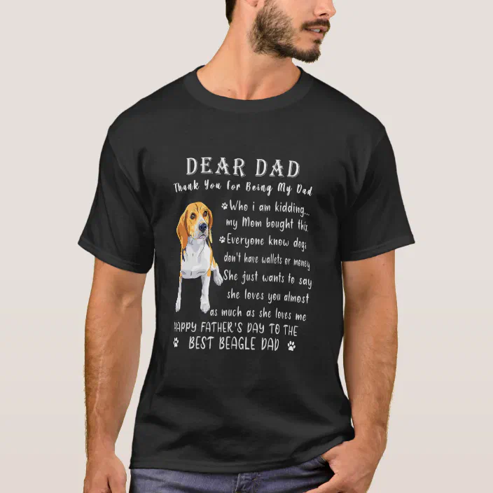 Beagle Dog Dad Logo Graphic T Shirt