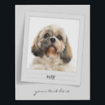 Pet Dog Birthday Photo Frame Personalized Faux Canvas Print<br><div class="desc">Add your pet's photo,  name,  and a special message to make a unique gift for the holidays and for family. 

For further customization,  use the "Customize it" button nested under the "Personalize" link above and use our design tool to modify this template and adjust your photo.</div>