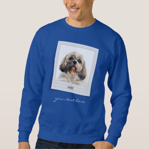 Pet Dog Birthday Photo Frame Personalized Sweatshirt
