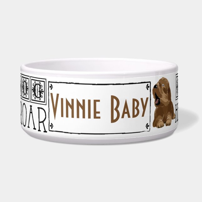 Pet DOG Bowl Large "I am dog Hear Me Roar" (Front)