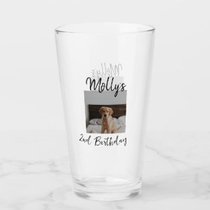 Pet dog cat animal birthday photo modern simple glass