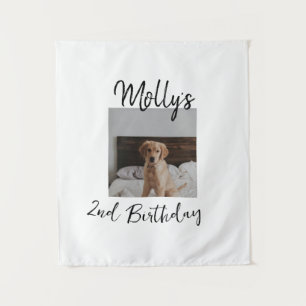 Pet dog cat animal birthday photo modern simple tapestry