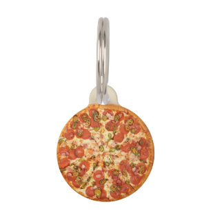 Pet Dog Cat Cute Fun Pizza Customize ID Pet ID Tag