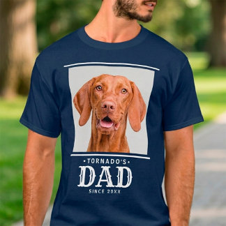 Pet Dog Cat Dad Since Year Personalized Photo T-Shirt