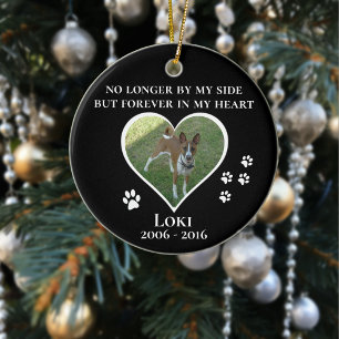 Pet Dog Cat Forever In My Heart Photo Custom Ceramic Ornament