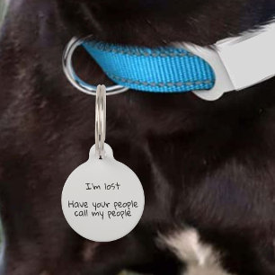 Pet Dog Cat Funny Humor Customize ID Lost Pet ID Tag