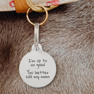 Dog id on sale tags funny