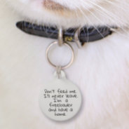 Pet Dog Cat Funny Humor Customize Id Lost Pet Id Tag at Zazzle