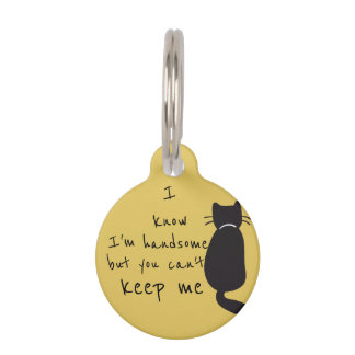 Pet Dog Cat Funny Humor Customize ID Lost Pet ID Tag